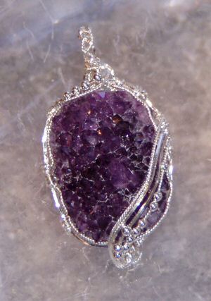 Amethyst Cluster, Silver