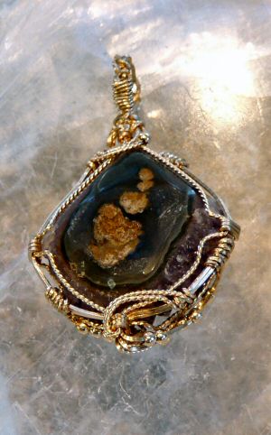 Amethyst Cluster, Gold