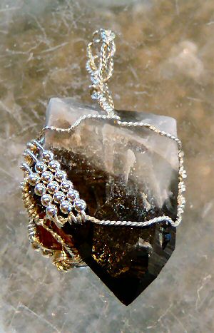 Imperial Topaz, Smokey Quartz, Silver