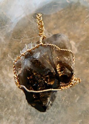 Morganite, Smokey Quartz, Gold