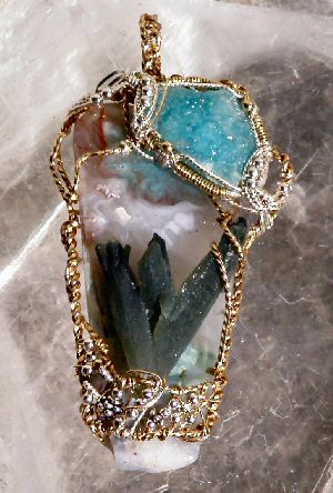 Ajoite, Hemimorphite, Seriphos, Gold, Silver