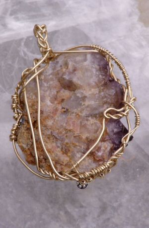 Amethyst, Herkimer Diamond, Gold